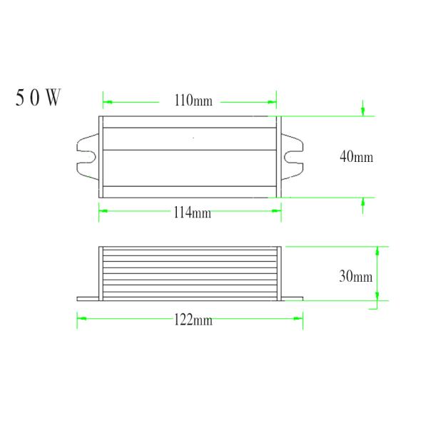 IP65 50w Constant Current Led Driver , Waterproof 1.3A 36V Led Driver