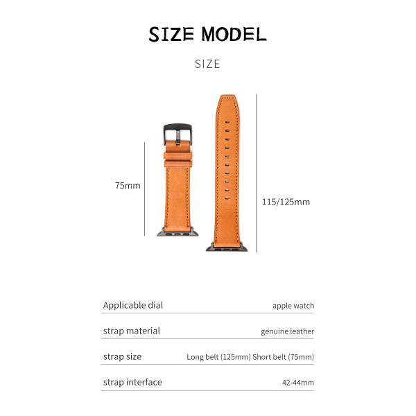 Genuine Leather Smart Watch Straps For iWatch 38mm 40mm 42mm 44mm 45mm 100%