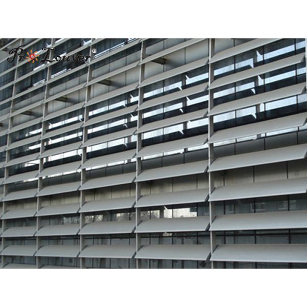 Exterior Aerofoil Aluminum Airfoil Louvers Sun Control Horizontal For Building facades