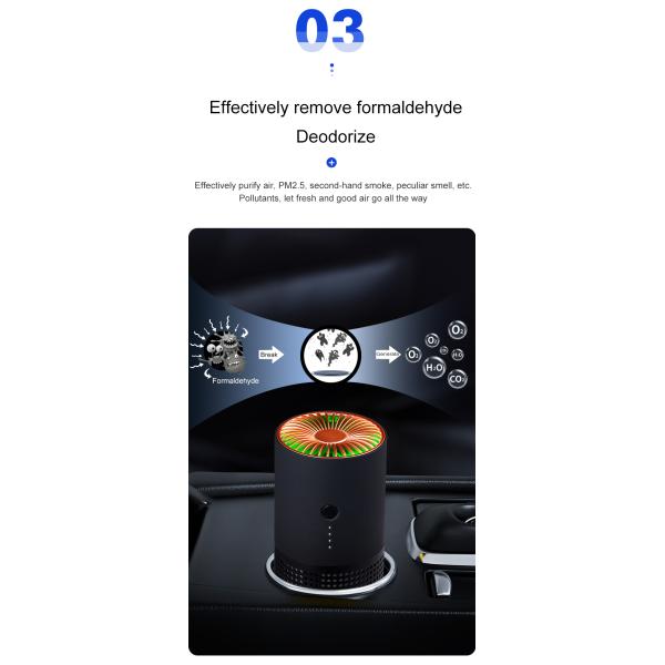 Portable Negative Ion Air Cleaner H13 OEM AP02 Mini Hepa Filter Home Large Room