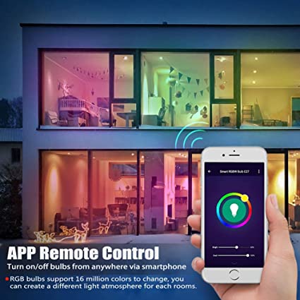 WIFI Timing 9W 800lm RGB LED Bulb B22 APP Controlled
