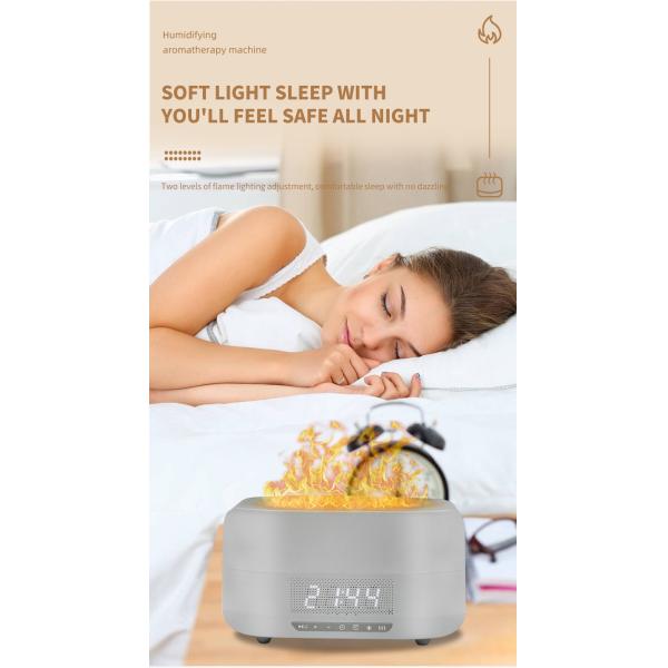 HOMEFISH 400ml Bluetooth Alarm Clock Aroma Diffuser Ultrasonic Smart Humidifier DC 24V