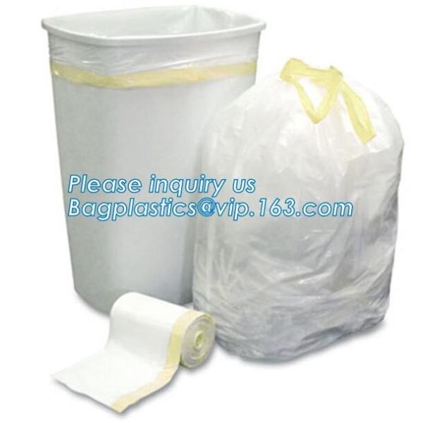 Tall Kitchen Drawstring Trash Bags,Reusable Trash Diaper Bag,gallon black drawstring, durable bin liners 1.2 mil, unscen