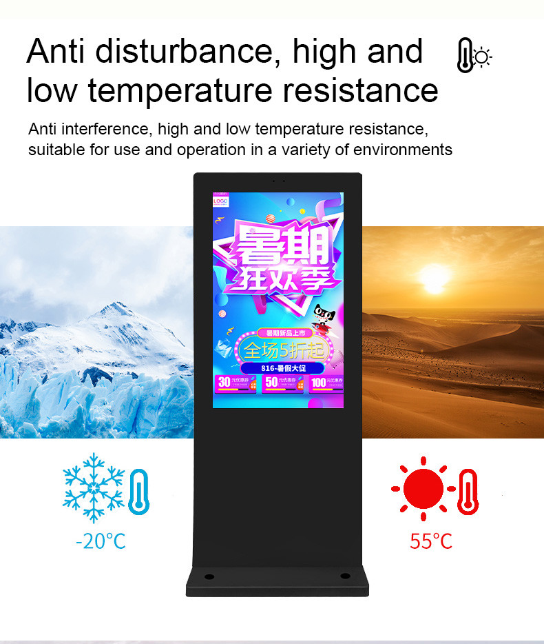 Outdoor Shopping Mall LCD Screen Player Digital Totem Smart Signage Commercial Advertising Equipment High Brightness TV Display