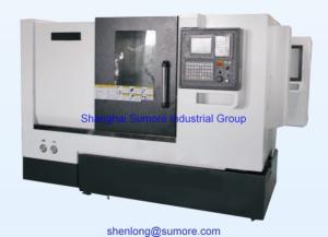 CK50 cnc lathe with slant rail