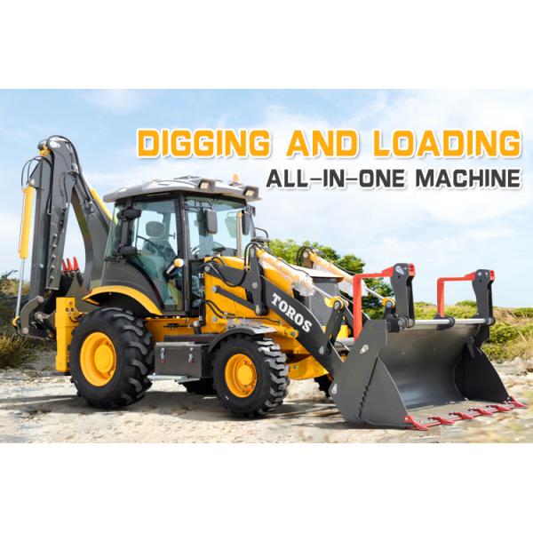 Multi Functional Large Backhoe Loader Equipment 8300kg Total Weight
