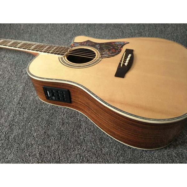 Factory customization Solid Spruce Top Mt D45c Cutaway Electric Acoustic Guitar