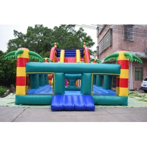 Customized Giant Inflatable Palm Tree Slides Inflatable Bouncy Castle With