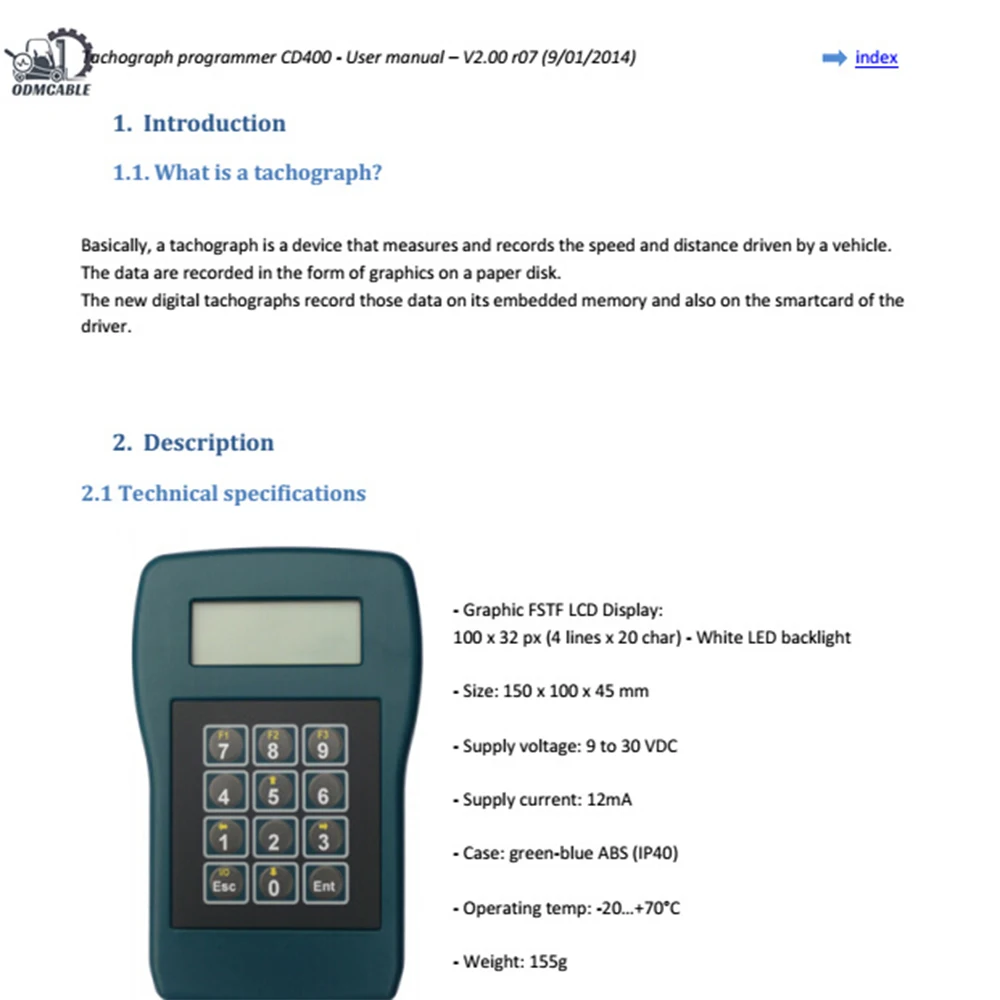 tacho programming kit for digital tachograph programmer truck tacho tool kit cd400