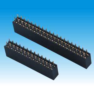 China Single Row Female Header Connector , H 8.5 Straight 2.54 Mm Pitch Header wholesale