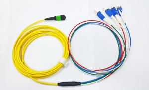 Single Mode Optical Fiber Patch Cord MPO MTP To LC Uniboot Cable 8/12/24 Fibers