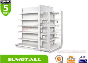 China Heavy Duty Convenience Store Shelving With Hooks , Gondola Retail Display Shelving on sale