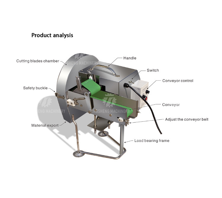 100KG/H Desktop Onion Chopper Cucumber Slicer Machine