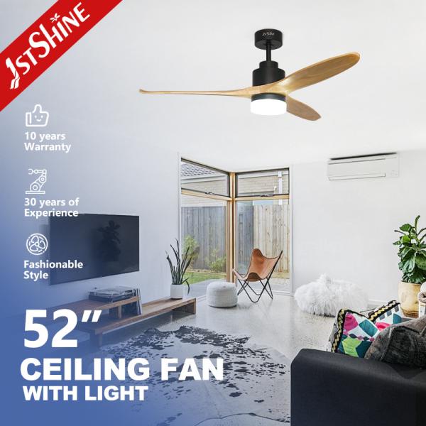Quality Wobble Free 3 Solid Wood Blade Ceiling Fan With Remote Control for sale
