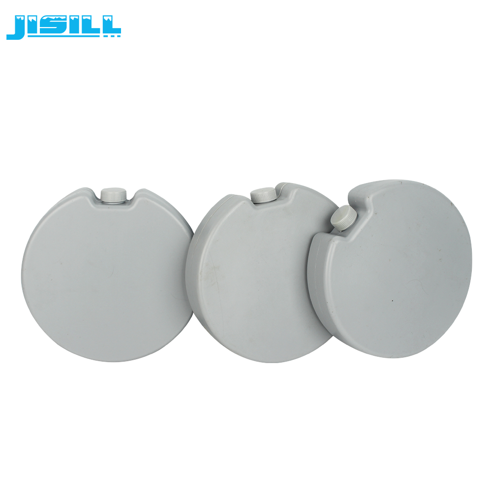 Factory price round shape food grade HDPE plastic ice pack flask for drinks