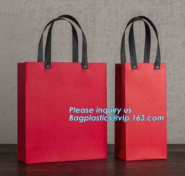 Fashion Custom Printing Luxury Gift Shopping Carrier Paper Bag With Your Own Logo Print,strong twisted handle black leat