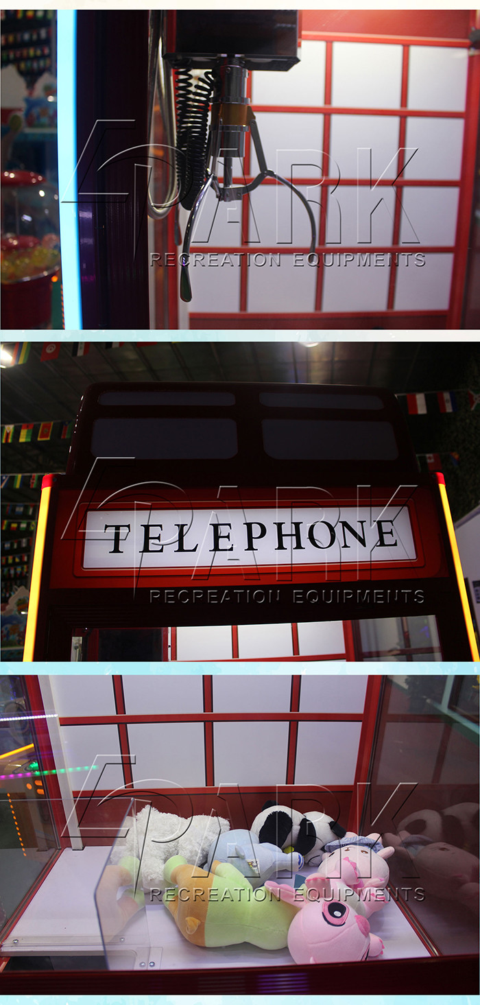 1 Player Crane Game Machine Colorful Turntable LED Timer & Score Indicator