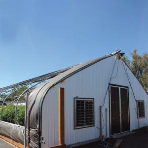 China Film Galvanized Sheet Light Deprivation Greenhouse Kits Length 30-60m wholesale