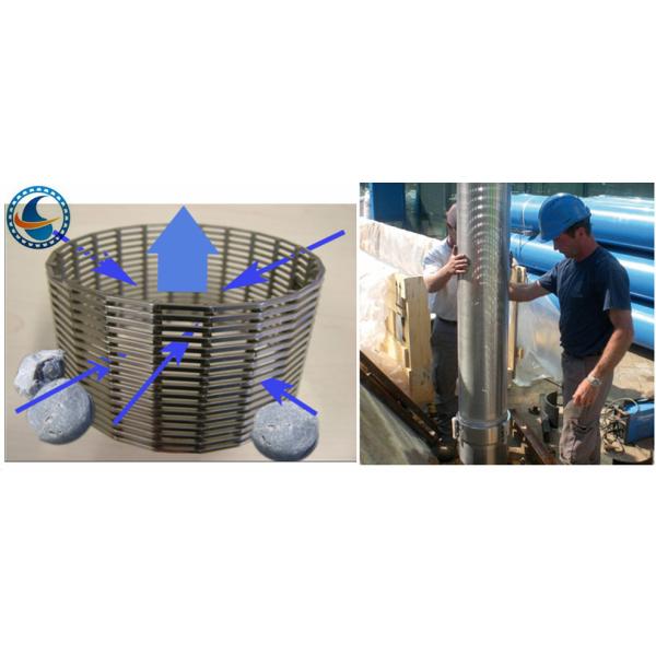 6-5/8" Continuous Slot Water Well Vee Wire Screen For Sand Control