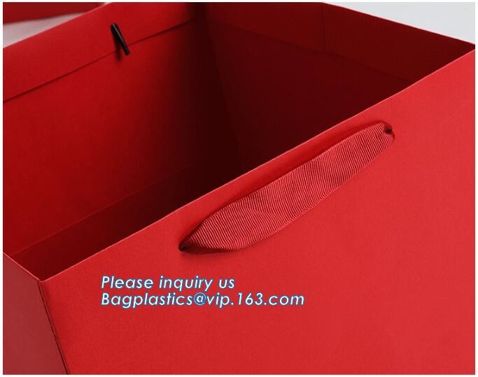 Customized Cut Printed Coated Paper Shopping Bag with Matt Lamination,rope handle custom logo printed white paper bag