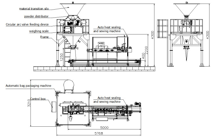 Weighing Type Chemical Packaging Machine Packing Speed 300bags/hour SS304 Material