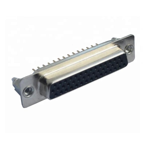90 Degree 25 Pin D Sub Male Connector Two Rows Female DR With Back Shell