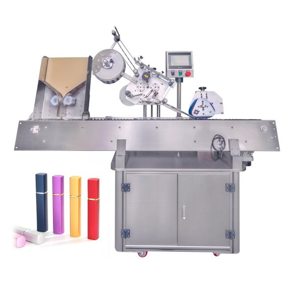 Quality Automatic Wax Crayon Labeler Lip Gloss Balm Matte Oil Bottle Tube Labeling Machine for sale