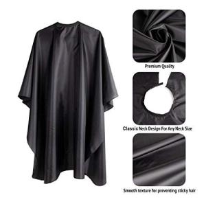 China Barber Cape Large Size With Adjustable Snap Closure Waterproof Hair Cutting Salon Cape For Men, Women And Kids Black wholesale