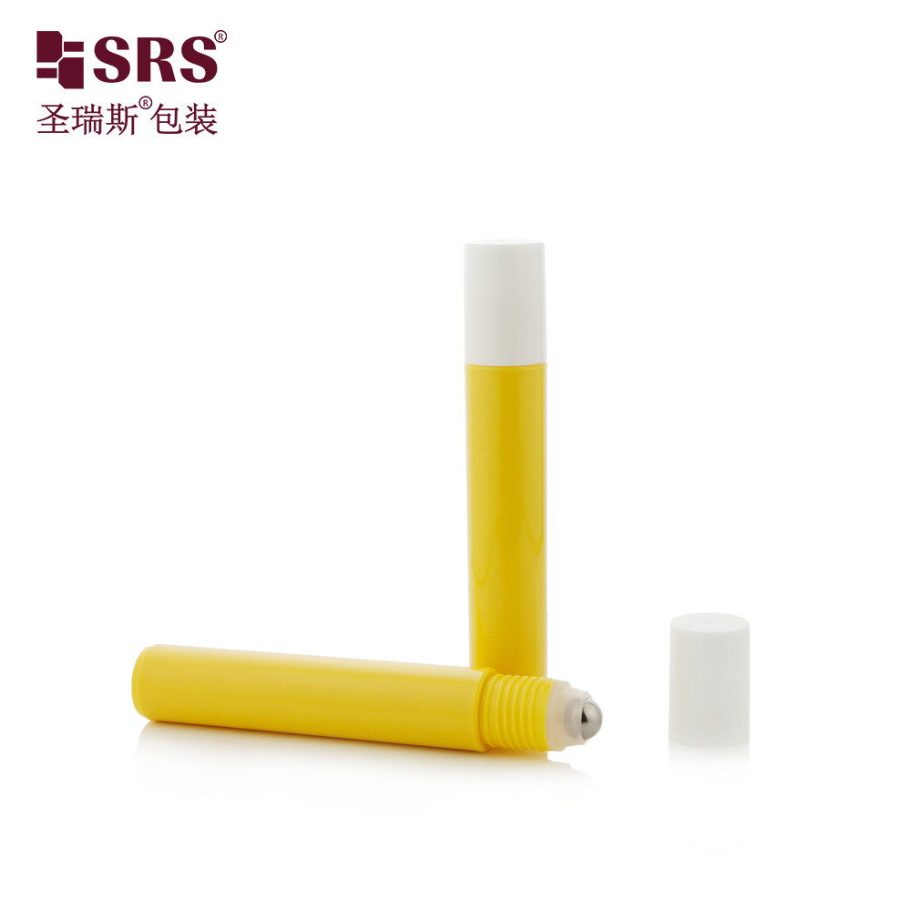 RPP-15ML Round Plastic Injection Custom Color PCR PP Recycled Roller Ball Bottle Massage Eye Serum