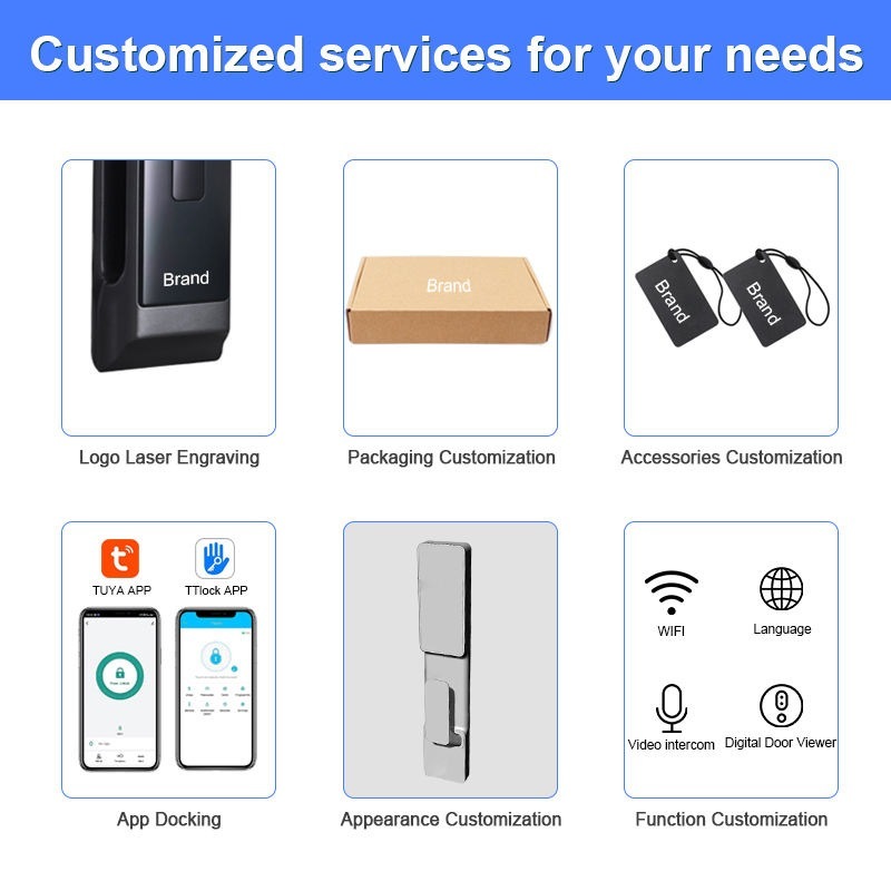 House Palm Vein Door Lock Waterproof Digital Slim Door Lock With Camera