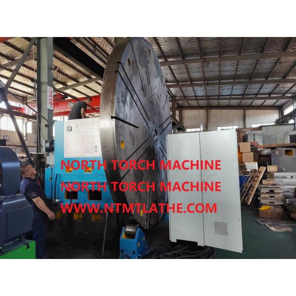 Flange Turning Facing Horizontal Lathe For Machining 5000 Mm Diameter Flywheel