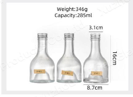 Quality Transparent Round Empty Flint Food Glass Jar For Liquor Wine Vodka Tequila Bottle for sale