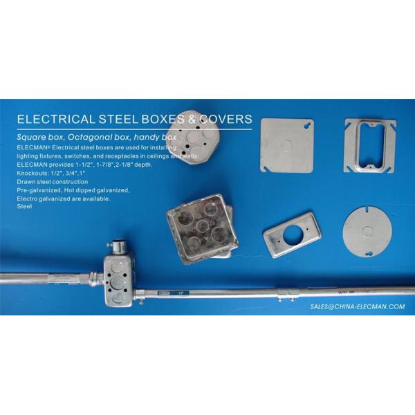 4"X 2" Steel Metal Junction Electrcial Metallic Outlet Box Covers 58C7 With Two Holes