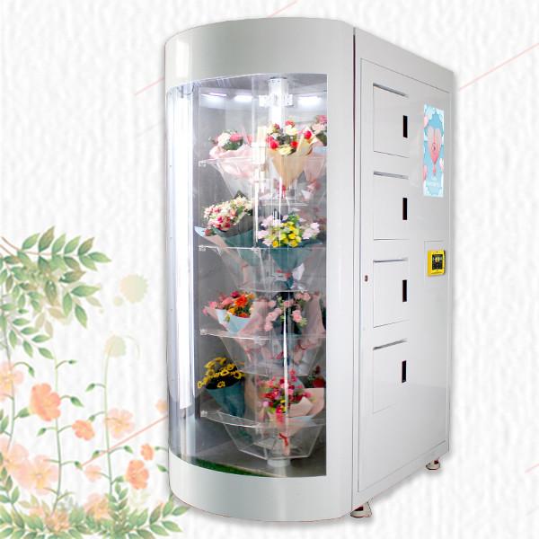 Quality High End Fresh Vending Flowers Machine With Transparent Shelf for sale