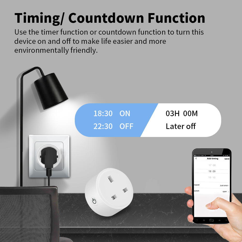 Tuya 3.0 Zigbee Smart Socket UK Plug Realizes Smart Wifi Bulb Socket