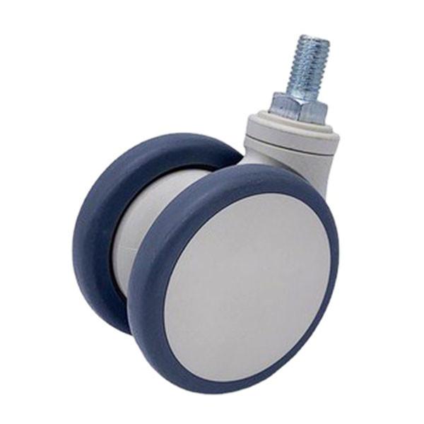 Quality 5 Inch Twin Polyurethane Caster Wheels For Trolley Medical Equipment for sale