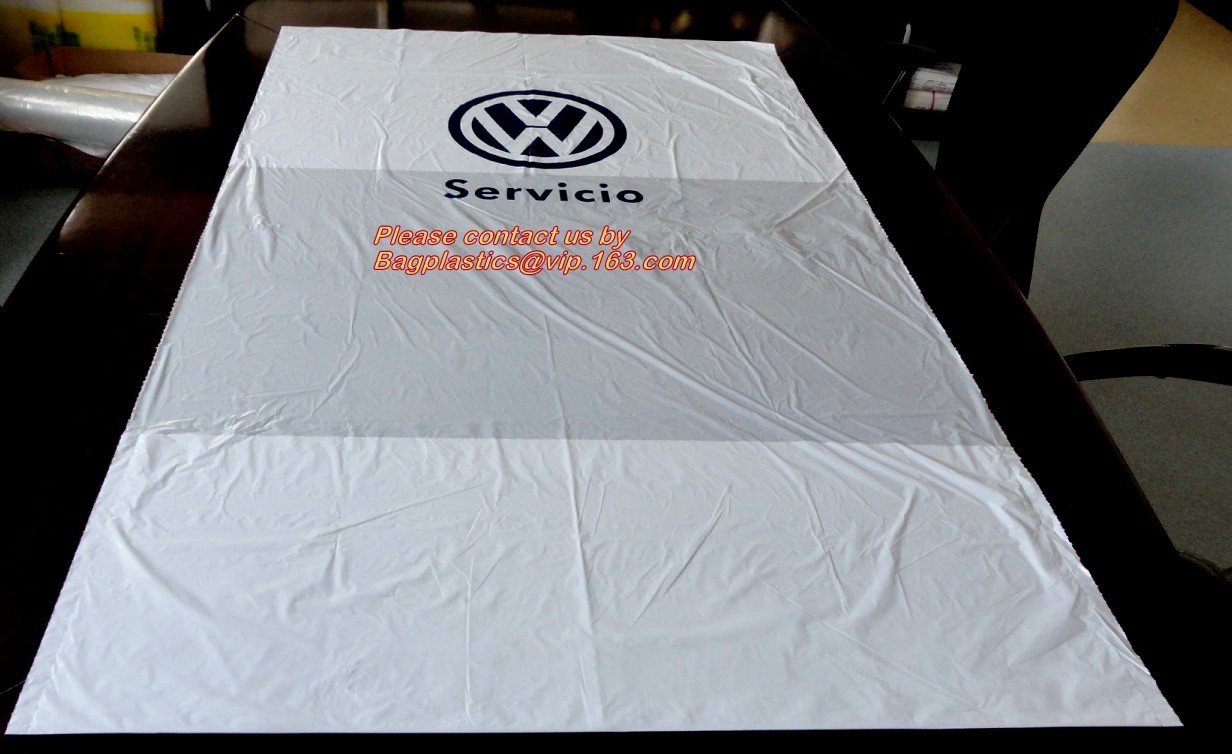 Disposable Plastic Car Cover with Elastic Band Medium Size, Kit De Protection, Car Clean Kit, car protection disposable