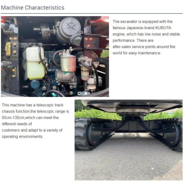 Swing Boom 1.8Tone Hydraulic Mini Excavator Tailless Small Home Excavator