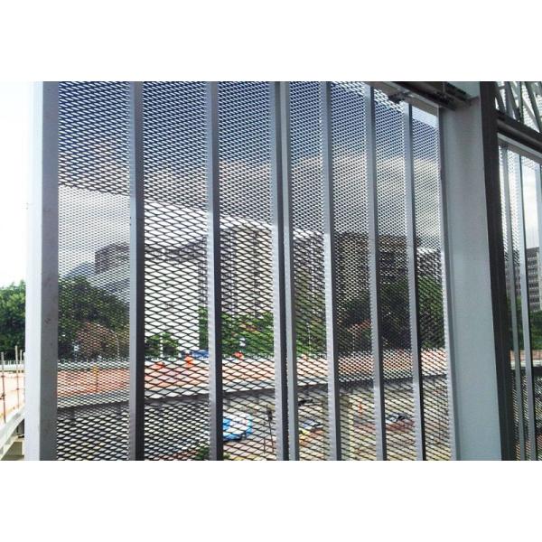 Aluminium Expanded Wire Mesh , Decorative Expanded Metal Mesh 0.3mm-8mm Thickness