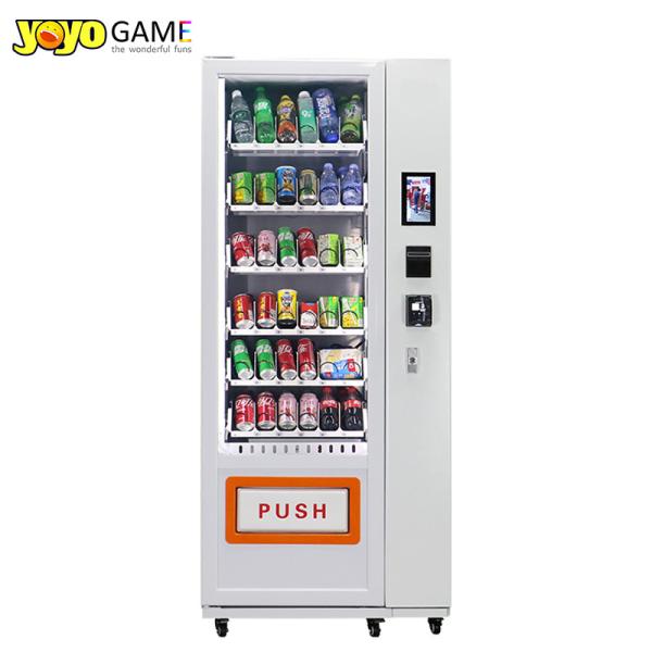 Quality Custom Automatic Distributor Automatique Combo Beverage Cans Bottles Drinks And Snacks Vending Machine for sale