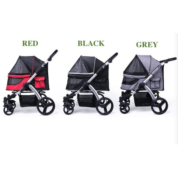 Aluminum Trolley Grey 600D Oxford Waterproof Dog Tent Cute Pet Supplies 103x90x60cm