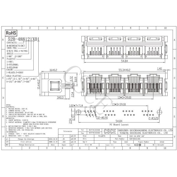 Unshielded Hook RJ45 Multi Port / 4 Port RJ45 Contact Resistance 30 Milliohm Max