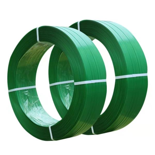 Green Polyester Plastic Packing Belt Split Resistant Steel Stone Bricks Packaging