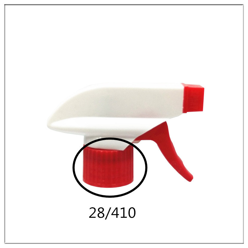 Red 28/410 PP Chemical Trigger Sprayers Customized Pipe Length