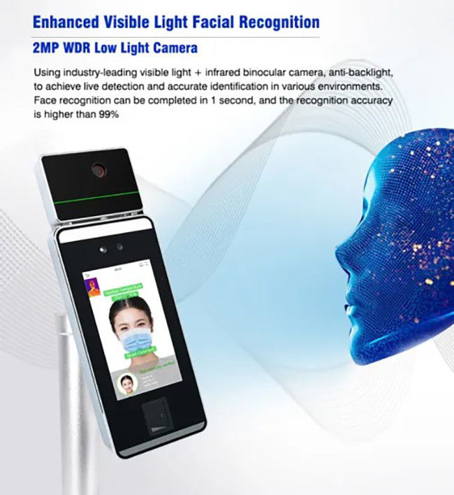 Dynamic Camera Biometric Facial Recognition Access Control System Machine 4.3 Inch