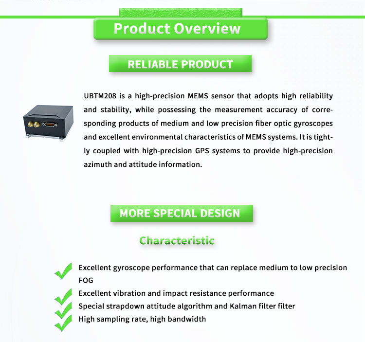 UNIVO UBTM208Y Navigation System Antenna Stable Attitude FOG Gyro Fibre Optic Sensors