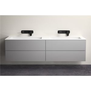 China 4 Drawers Waterproof Bathroom Vanity Units Double Stainless Steel Faucet on sale
