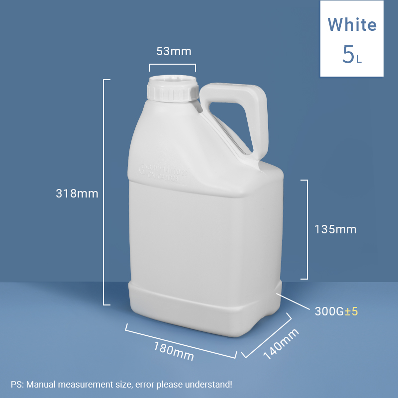 HDPE Plastic Fluoride Transparent Reagent Bottle 1000ml 1L For Chemical Packaging