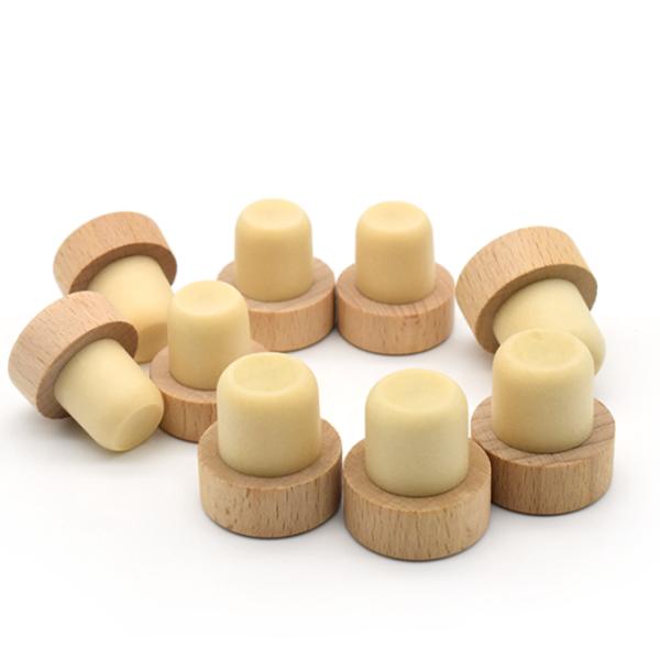 Customized T Shaped Cork Bottle Stopper For Non Spill Wine Vodka Diffuser Bottle