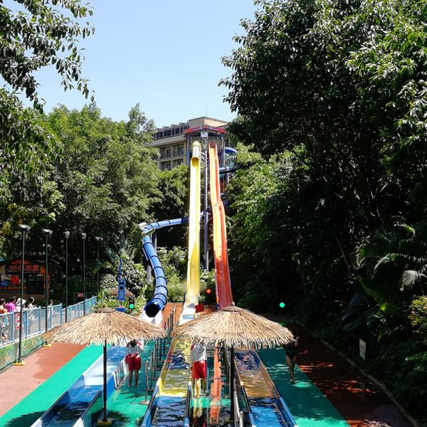 Quality Double Slide Freefall Aqua Playground Customized Speed Splash Water Park for sale